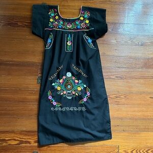 Embroidered Mexican Dress
